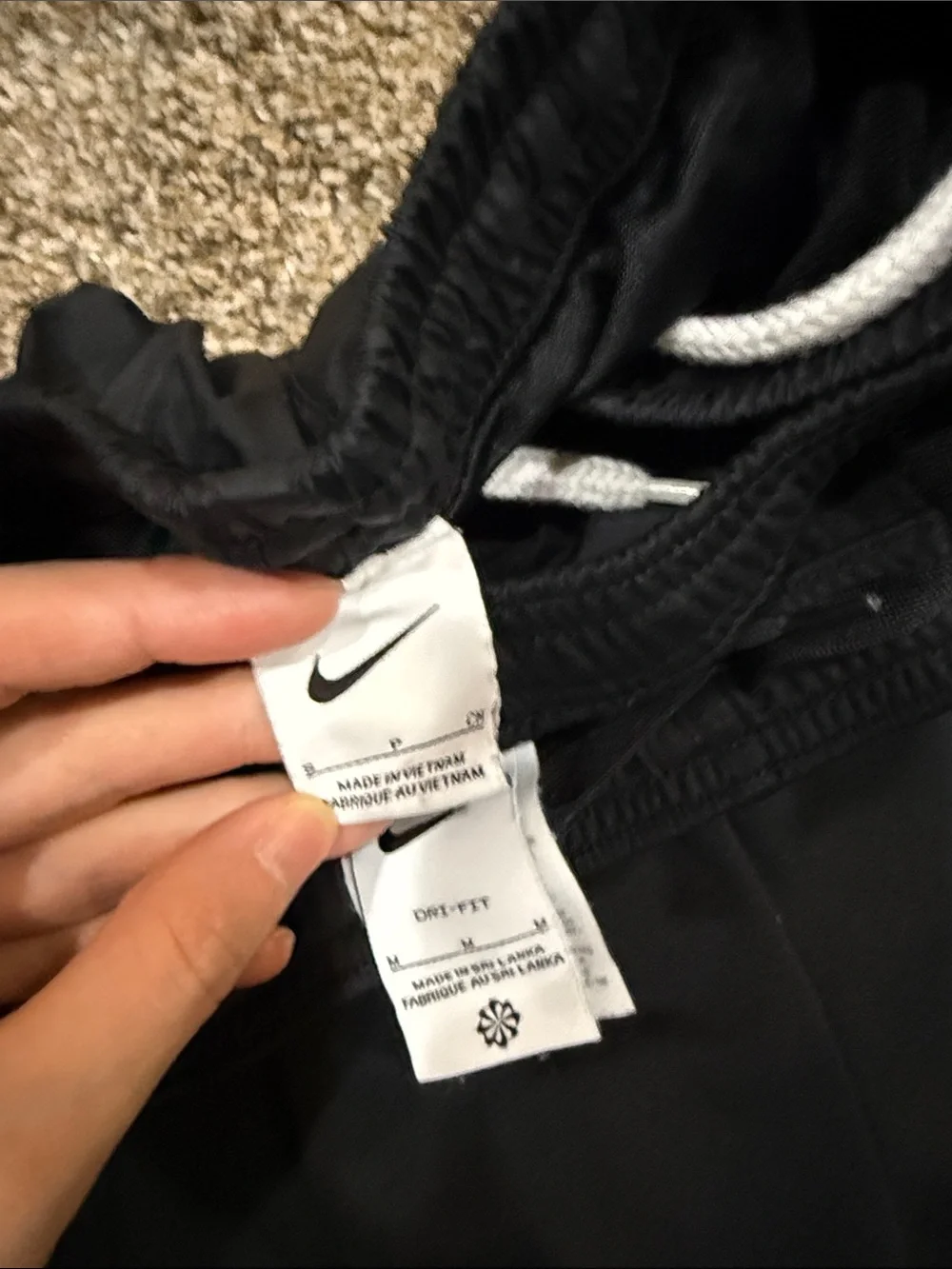 Nike Kids Black, Gray & White Activewear Set with Logo Tee